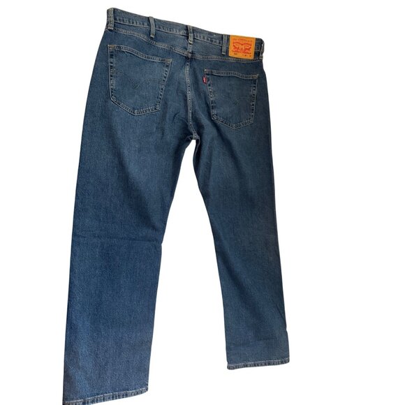 Levis 505 Mens Regular Fit Stretch Jeans W38 L30 Straight Leg Classic Blue Denim - Picture 2 of 8